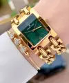Daniel Klein DKISTE1582 Kadranı Yeşil  Kordonu Gold Renk Kadın Kol Saati ve Bielklik