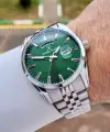Daniel Klein DKISTE1586 Kadranı Yeşil  Kordonu Gümüş Renk 42 mm Erkek Kol Saati