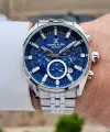 Daniel Klein DKISTE1553 Kadranı Lacivert Kordonu Gümüş Renk 43 mm Erkek Kol Saati