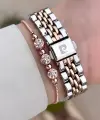 Pierre Cardin PCISTE27 Kadranı Lacivert  Kordonu Rose Gümüş Renk 34 mm Kadın Kol Saati