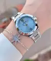 Daniel Klein DKISTE1574 Kadranı Mavi Kordonu Gümüş Renk 33 mm Kadın Kol Saati ve Bileklik