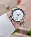 Rose Gümüş Renk 33 mm Kadın Kol Saati ve Bileklik