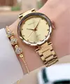 Gold Renk 33 mm Kadın Kol Saati ve Bileklik