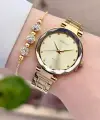 Gold Renk 33 mm Kadın Kol Saati ve Bileklik