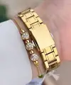 Gold Renk 33 mm Kadın Kol Saati ve Bileklik