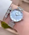 Gümüş Renk Hediye Paketli Kesme Cam Özel Seri Kadın Kol Saati - Bileklik
