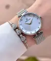 Gümüş Renk Hediye Paketli Kesme Cam Özel Seri Kadın Kol Saati - Bileklik