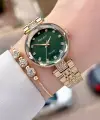 Kadranı Yeşil Kordonu Gold Renk 32 Mm Kadın Kol Saati Ve Bileklik