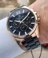 Kasası Rose Kordonu Siyah 44 Mm Fonksiyonlu Erkek Kol Saati