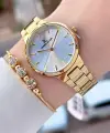Gold Renk Kadın Kol Saati Bileklik