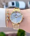 Gold Renk Kadın Kol Saati Bileklik