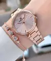 Rose Renk Kadın Kol Saati Bileklik