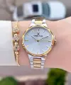 Gold Gümüş Renk Kadın Kol Saati+bileklik