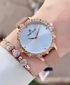 Kasası Rose Kordonu Vizon Renk Kadın Kol Saati Ve Bileklik