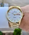 Gold Renk Takvim Ve Gün Fonksiyonlu 44 Mm Erkek Kol Saati