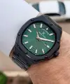 Kadranı Yeşil Kordonu Siyah Renk 42 mm Erkek Kol Saati