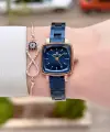 Rose Lacivert Renk Kadın Kol Saati Ve Bileklik