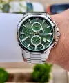 Kadranı Yeşil Kordonu Gümüş Renk 45 Mm Iç Göstergeleri Aktif Erkek Kol Saati