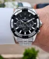Daniel Klein DKISTE1774 Kadranı Siyah Kordonu Gümüş Renk 44 Mm Iç Göstergeleri Aktif Erkek Kol Saati