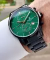 Kadranı Yeşil Kordonu Siyah Renk 42 Mm Erkek Kol Saati