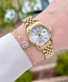 Diamond Gold Renk 28 Mm Kadın Kol Saati Ve Bileklik