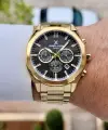 Kadranı Siyah Kordonu Gold Renk Iç Göstergeleri Aktif Erkek Kol Saati