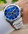 Kadranı Lacivert Kordonu Gümüş Renk Iç Göstergeleri Aktif Erkek Kol Saati
