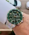 Kadranı Yeşil Kordonu Gold Gümüş Renk Iç Göstergeleri Aktif Erkek Kol Saati
