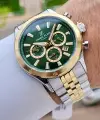Kadranı Yeşil Kordonu Gold Gümüş Renk Iç Göstergeleri Aktif Erkek Kol Saati
