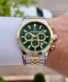Kadranı Yeşil Kordonu Gold Gümüş Renk Iç Göstergeleri Aktif Erkek Kol Saati