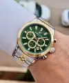 Kadranı Yeşil Kordonu Gold Gümüş Renk Iç Göstergeleri Aktif Erkek Kol Saati