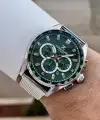 Kadranı Yeşil Kordonu Gümüş Renk İç Göstergeleri Aktif Erkek Kol Saati