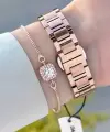 Rose Renk Kadın Kol Saati ve Bileklik