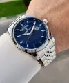 Kadranı Lacivert Kordonu Gümüş Renk İç Göstergeleri Aktif Erkek Kol Saati