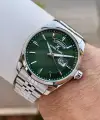 Kadranı Yeşil Kordonu Gümüş Renk İç Göstergeleri Aktif Erkek Kol Saati