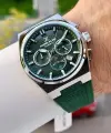 Kasası Gümüş Kordonu Yeşil Renk 44 Mm Göstergeleri Aktif Erkek Kol Saati