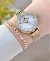 Gold Renk Hediye Paketli Kadın Kol Saati ve Bileklik