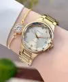 Gold Renk Kadın Kol Saati ve Bileklik