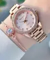 Rose Renk Kadın Kol Saati ve Bileklik