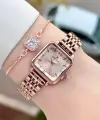 Rose Renk 24 Mm Kadın Kol Saati ve Bileklik