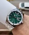 Kadranı Yeşil Kordonu Gümüş Renk İç Göstergeleri Aktif Erkek Kol Saati