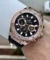 46 Mm Kasası Rose Kordonu Siyah Renk İç Göstergeleri Aktif Erkek Kol Saati