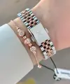 Rose Gümüş Renk 30 Mm Kadın Kol Saati ve Bileklik