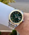 Kadranı Yeşil Kordonu Gold Gümüş Renk İç Göstergeleri Aktif Erkek Kol Saati
