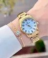 Gold Renk Rakamlı Kadın Kol Saati ve Bileklik