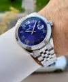Kadranı Lacivert Kordonu Gümüş Renk İç Göstergeleri Aktif Erkek Kol Saati