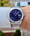 Kadranı Lacivert Kordonu Gümüş Renk İç Göstergeleri Aktif Erkek Kol Saati