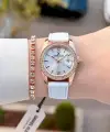 Kasası Rose Kordonu Beyaz Renk 30 Mm Kadın Kol Saati ve Bileklik