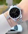 Gümüş Siyah Renk 36 mm Kadın Kol Saati