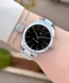 Gümüş Siyah Renk 36 mm Kadın Kol Saati